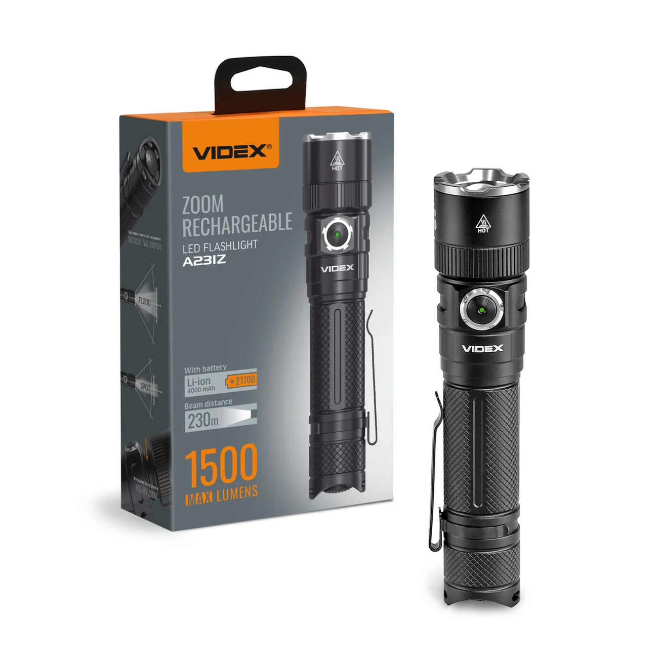 VIDEX VLF-A231Z Şarj Edilebilir LED El Feneri