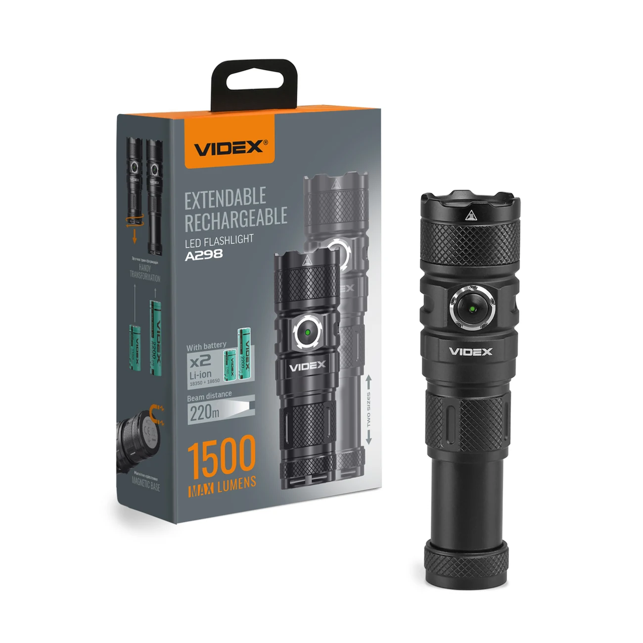 VIDEX VLF-A298 Şarj Edilebilir LED El Feneri