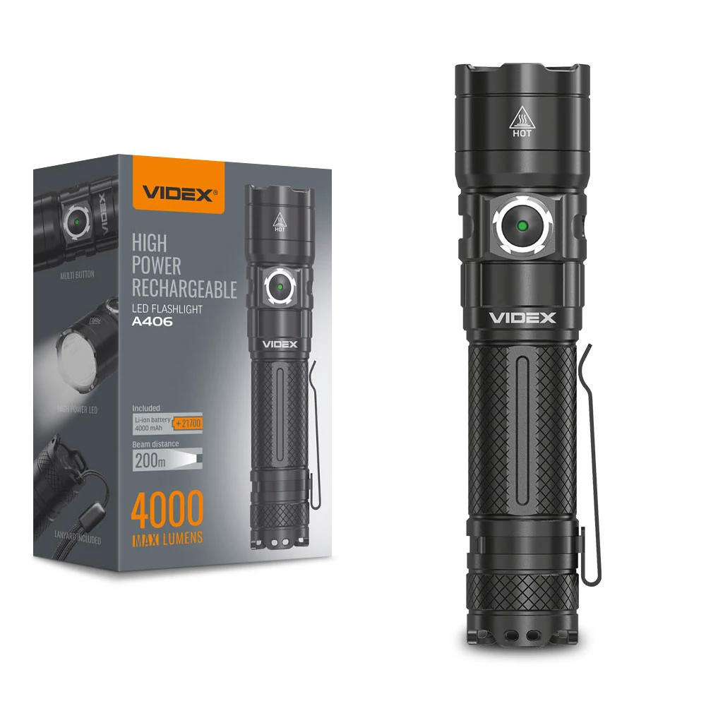 VIDEX VLF-A406 Şarj Edilebilir LED El Feneri