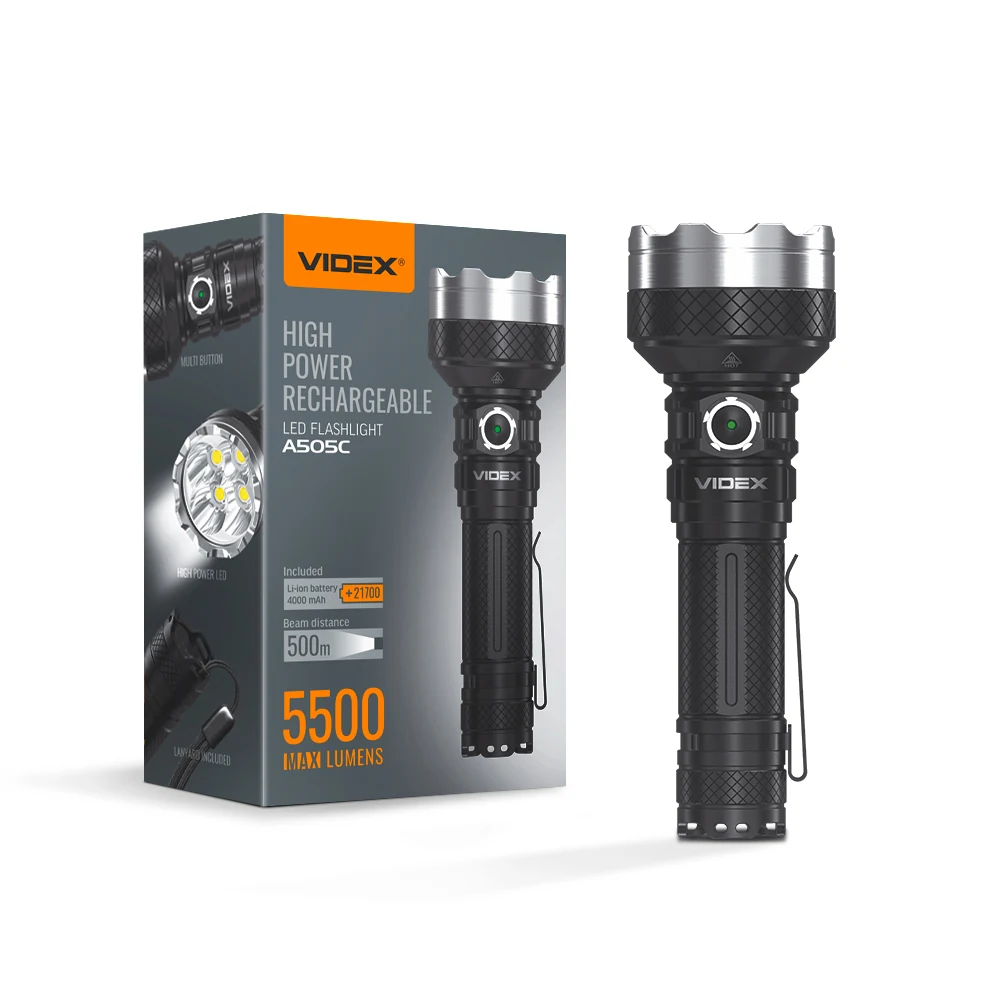 VIDEX VLF-A505C Şarj Edilebilir LED El Feneri