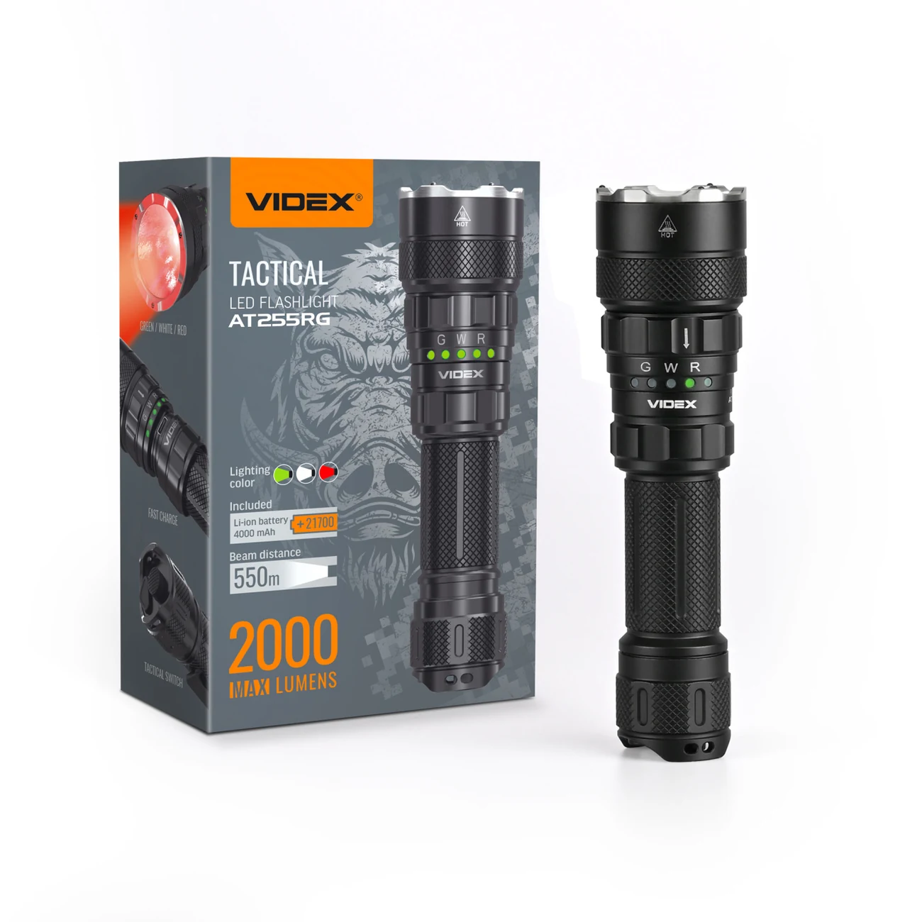 VIDEX VLF-AT255RG Taktik LED El Feneri