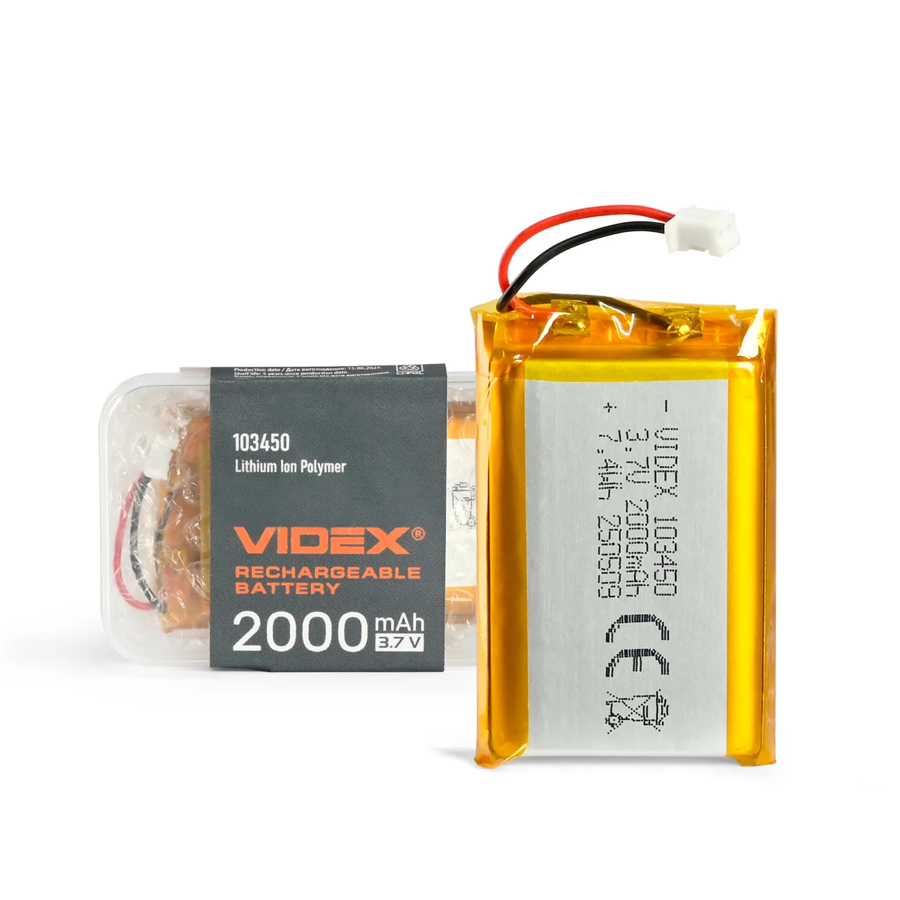 VIDEX VLF-B103450-20 Li-Pol Şarj Edilebilir Yedek Pil 2000mAh