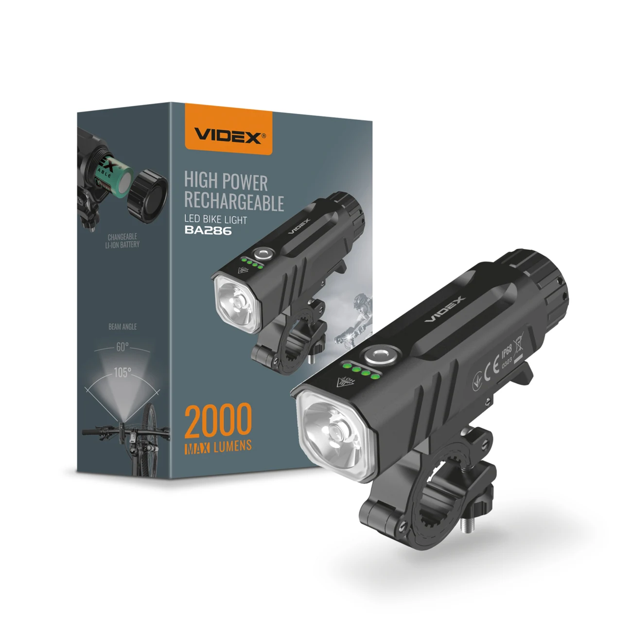 VIDEX VLF-BA286 Şarj Edilebilir Bisiklet Işığı