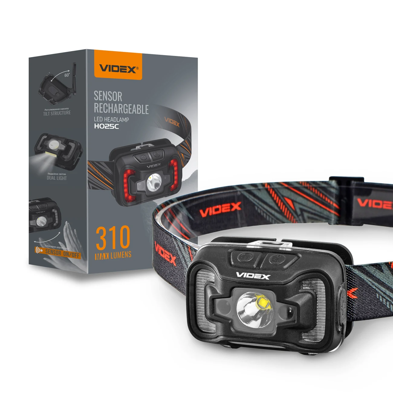 VIDEX VLF-H025C Şarj Edilebilir LED Kafa Lambası