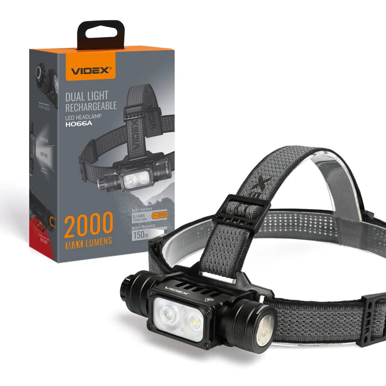 VIDEX VLF-H066A Şarj Edilebilir LED Kafa Lambası