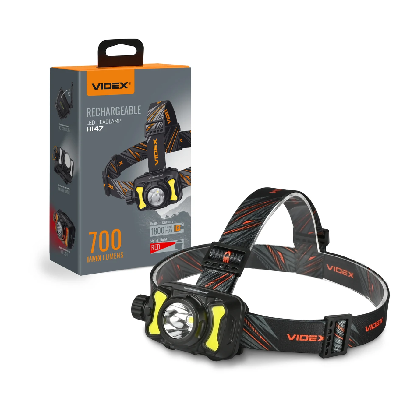 VIDEX VLF-H147 Şarj Edilebilir LED Kafa Lambası